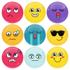 Κονκάρδες emoticons avatar collection colors 9 τεμάχια