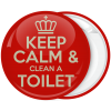 Κονκάρδα για bachelor γαμπρού Keep Calm and Clean a toilet