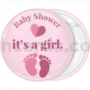 Κονκάρδα baby shower its a girl πουά