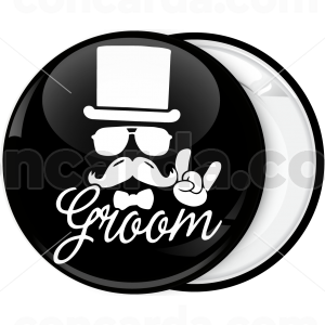 Κονκάρδα Groom Hat Hand rock μαύρη