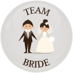 Κονκάρδα γάμου Team Bride λευκή