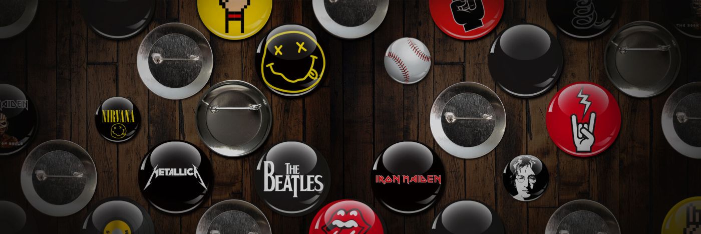 Music badge buttons