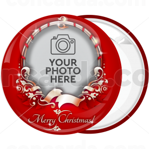 Κονκάρδα Χριστουγεννιάτικο Photo booth με ευχή Merry Christmas