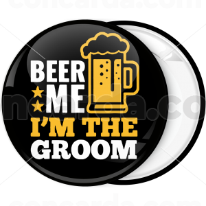 Κονκάρδα Beer me I am the groom μαύρη