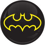 Κονκάρδα Batman logo μαύρο 