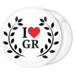 Τουριστική Κονκάρδα Ι Love GR circle wreath leaves
