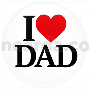 Κονκάρδα I Love Dad λευκή