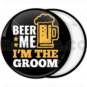 Κονκάρδα Beer me I am the groom μαύρη