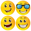 Smiley κονκάρδες sunglasses- σετ 4 τεμάχια