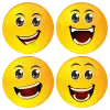 Smiley κονκάρδες big laugh - σετ 4 τεμάχια