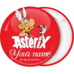 Asterix badge button red