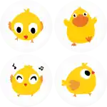 Yellow birds badge button