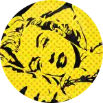 Marilyn Monroe vintage badge button