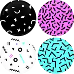 Σετ κονκάρδες 4 τεμαχίων patterns cga