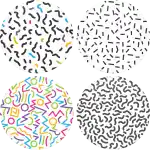 Χρωματιστές Κονκάρδες patterns my first lines - Σετ 4 τεμάχια