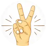 Κονκάρδα Peace Fingers
