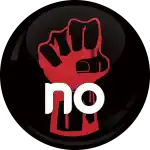 No politicians badge button