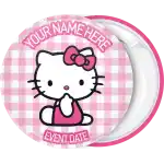 Hello Kitty surprise badge button