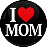 Κονκάρδα I Love Mom μαύρη