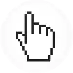 Mouse click white badge button