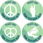 Σετ κονκάρδες Peace Day 4 τεμάχια