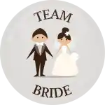 Κονκάρδα γάμου Team Bride λευκή