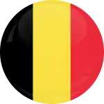 Belgium flag badge button