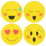 Smiley &kappa;&omicron;&nu;&kappa;ά&rho;&delta;&epsilon;&sigmaf; heart - &sigma;&epsilon;&tau; 4 &tau;&epsilon;&mu;ά&chi;&iota;&alpha;