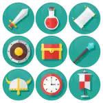 &Kappa;&omicron;&nu;&kappa;ά&rho;&delta;&epsilon;&sigmaf; game elements &sigma;&epsilon;&tau; 9 &tau;&epsilon;&mu;ά&chi;&iota;&alpha;