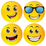 Smiley &kappa;&omicron;&nu;&kappa;ά&rho;&delta;&epsilon;&sigmaf; sunglasses- &sigma;&epsilon;&tau; 4 &tau;&epsilon;&mu;ά&chi;&iota;&alpha;