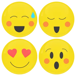 Smiley &kappa;&omicron;&nu;&kappa;ά&rho;&delta;&epsilon;&sigmaf; heart - &sigma;&epsilon;&tau; 4 &tau;&epsilon;&mu;ά&chi;&iota;&alpha;