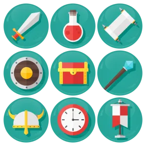 &Kappa;&omicron;&nu;&kappa;ά&rho;&delta;&epsilon;&sigmaf; game elements &sigma;&epsilon;&tau; 9 &tau;&epsilon;&mu;ά&chi;&iota;&alpha;