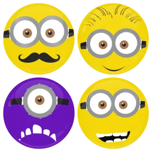 K&omicron;&nu;&kappa;ά&rho;&delta;&epsilon;&sigmaf; &gamma;&epsilon;&nu;&epsilon;&theta;&lambda;ί&omega;&nu; Minions faces - &sigma;&epsilon;&tau; 4 &tau;&epsilon;&mu;ά&chi;&iota;&alpha;