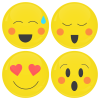 Smiley κονκάρδες heart - σετ 4 τεμάχια