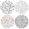 Χρωματιστές Κονκάρδες patterns my first lines - Σετ 4 τεμάχια