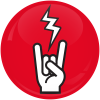 Κονκάρδα Rock Hand αστραπή