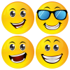 Smiley κονκάρδες sunglasses- σετ 4 τεμάχια