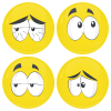 Kονκάρδες emoticons Crack κίτρινες σετ 4 τεμάχια 