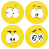 Kονκάρδες emoticons Zong κίτρινες σετ 4 τεμάχια 