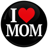Κονκάρδα I Love Mom μαύρη