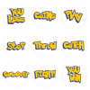 Κονκάρδες Pokemon Go words - σετ 9 τεμάχια