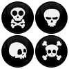 Κονκάρδες Skulls σετ 4 τεμάχια 