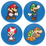 Σετ 4 κονκάρδες super mario heroes