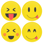 Smiley κονκάρδες fool - σετ 4 τεμάχια