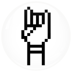 Κονκάρδα Rock Hand Horn λευκή 