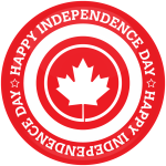 Κονκάρδα Happy independence day Canada κόκκινη