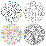 Χρωματιστές Κονκάρδες patterns my first lines - Σετ 4 τεμάχια
