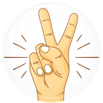 Κονκάρδα Peace Fingers
