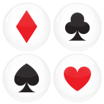 Κονκάρδες Blackjack Poker σετ 4 τεμάχια