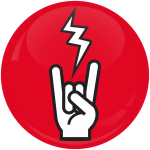 Κονκάρδα Rock Hand αστραπή